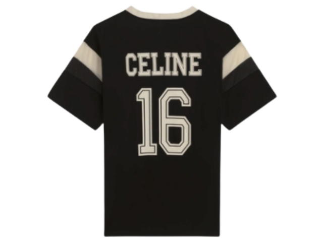 Celine Celine × Hedi Slimane 16 Loose Tshirt In Black Cotton - view 2