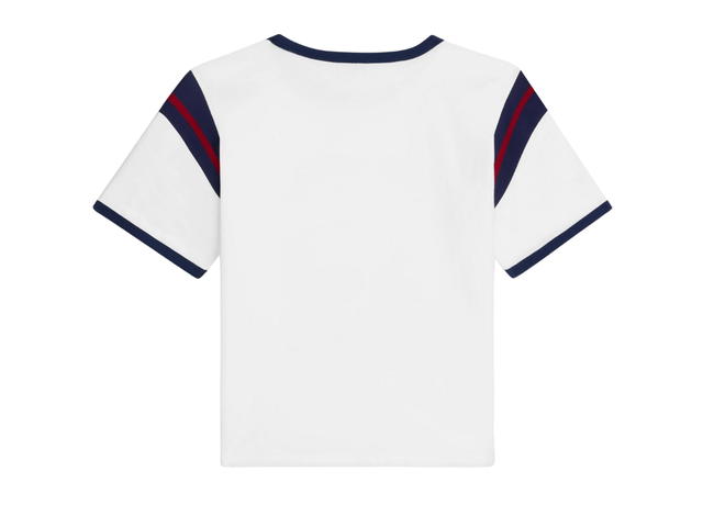 Celine Celine 16 Boxy T-Shirt In Cotton Jersey Off White Touareg Rust - view 2