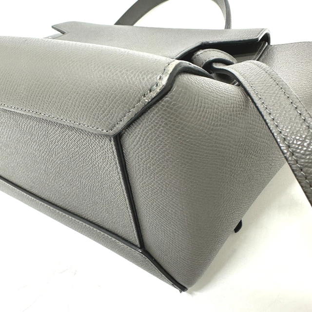 Celine CELINE 189153 logo Belt bag micro 2WAY Shoulder Bag Hand Bag Leather gray - view 5
