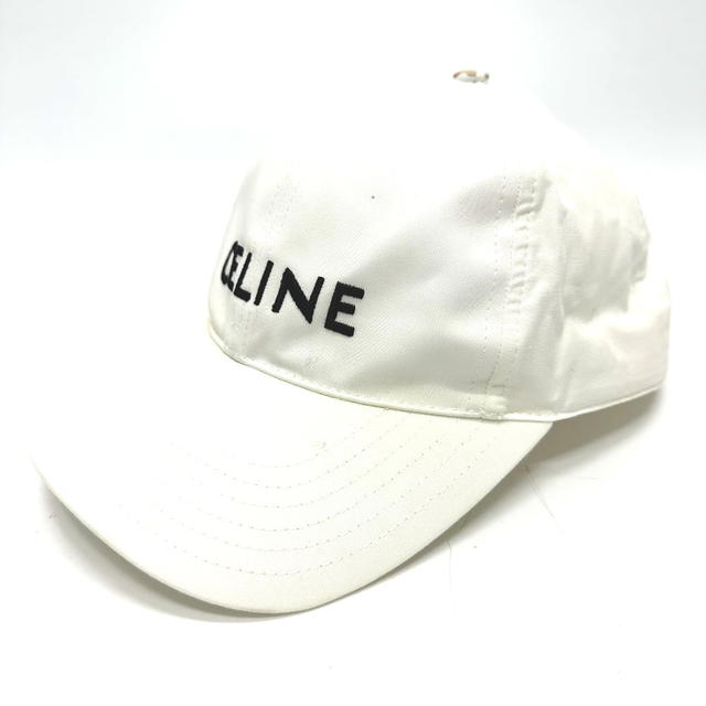 Celine CELINE 2AUS9969P Embroidery baseball cap hat cap baseball cap cotton White/Black - view 2