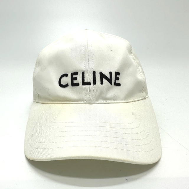 Celine CELINE 2AUS9969P Embroidery baseball cap hat cap baseball cap cotton White/Black - view 5