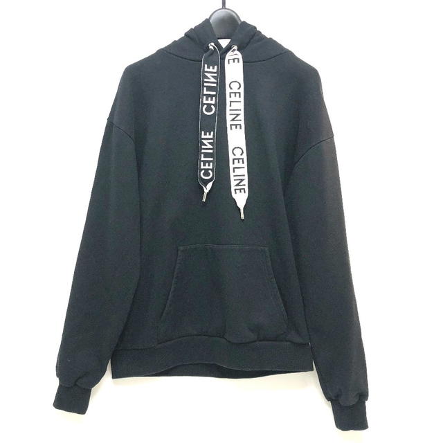 Celine CELINE 2Y468670Q logo laces hood sweat Parka cotton Black - view 2