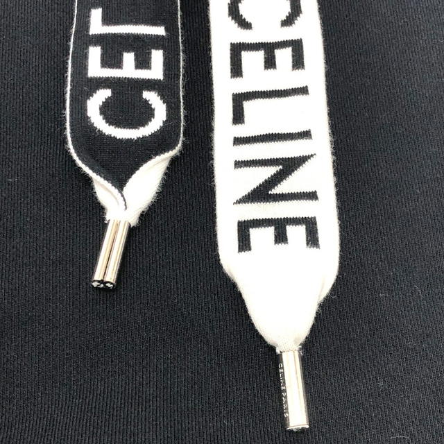 Celine CELINE 2Y468670Q logo laces hood sweat Parka cotton Black - view 4