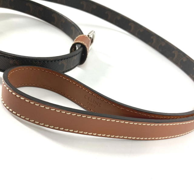 Celine CELINE 4M1582EAV.04LI Triomphe Dog leash dog pet dog Lead Leather/Canvas Brown - view 5