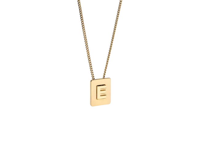 Celine Celine Alphabet E Necklace In Brass With Gold Finish Gold - view 1