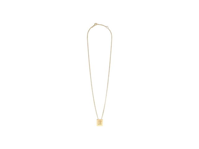Celine Celine Alphabet E Necklace In Brass With Gold Finish Gold - view 2