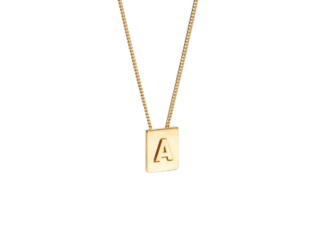 Celine Celine Alphabet Necklace A In Brass With Gold Finish