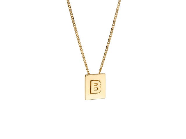 Celine Celine Alphabet Necklace B In Brass With Gold Finish - view 1