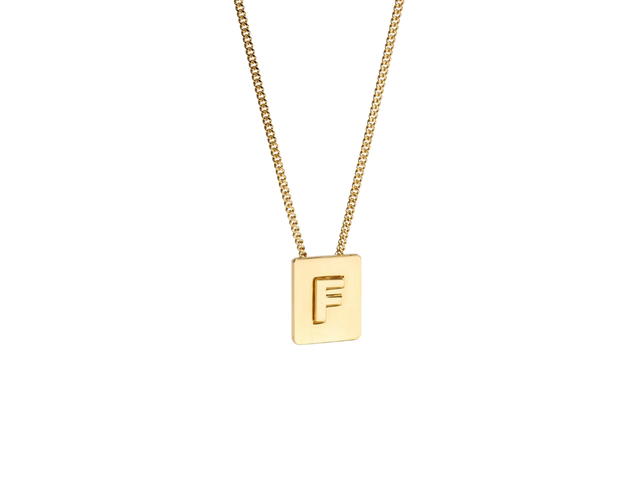 Celine Celine Alphabet Necklace F In Brass With Gold Finish - view 1
