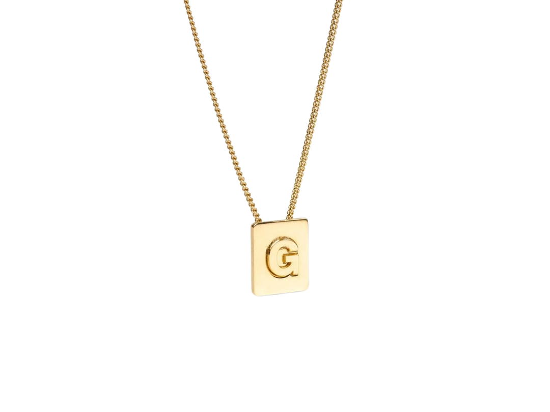 Celine Celine Alphabet Necklace G In Brass With Gold Finish