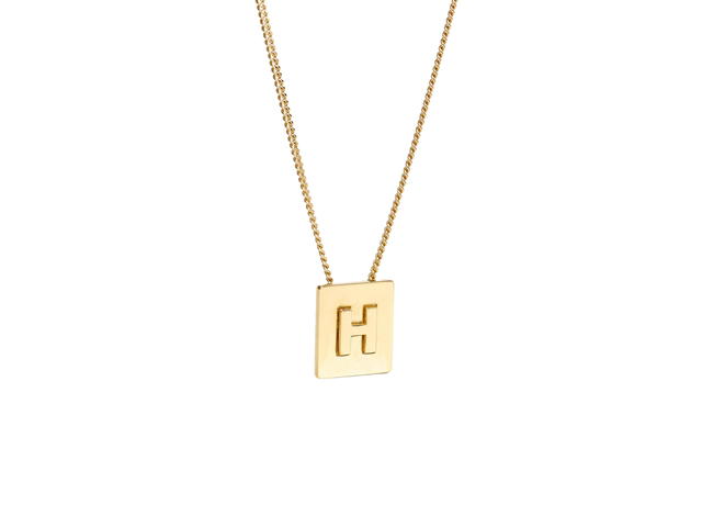 Celine Celine Alphabet Necklace H In Brass With Gold Finish - view 1