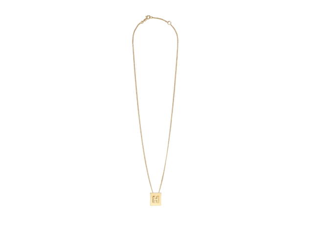 Celine Celine Alphabet Necklace H In Brass With Gold Finish - view 2