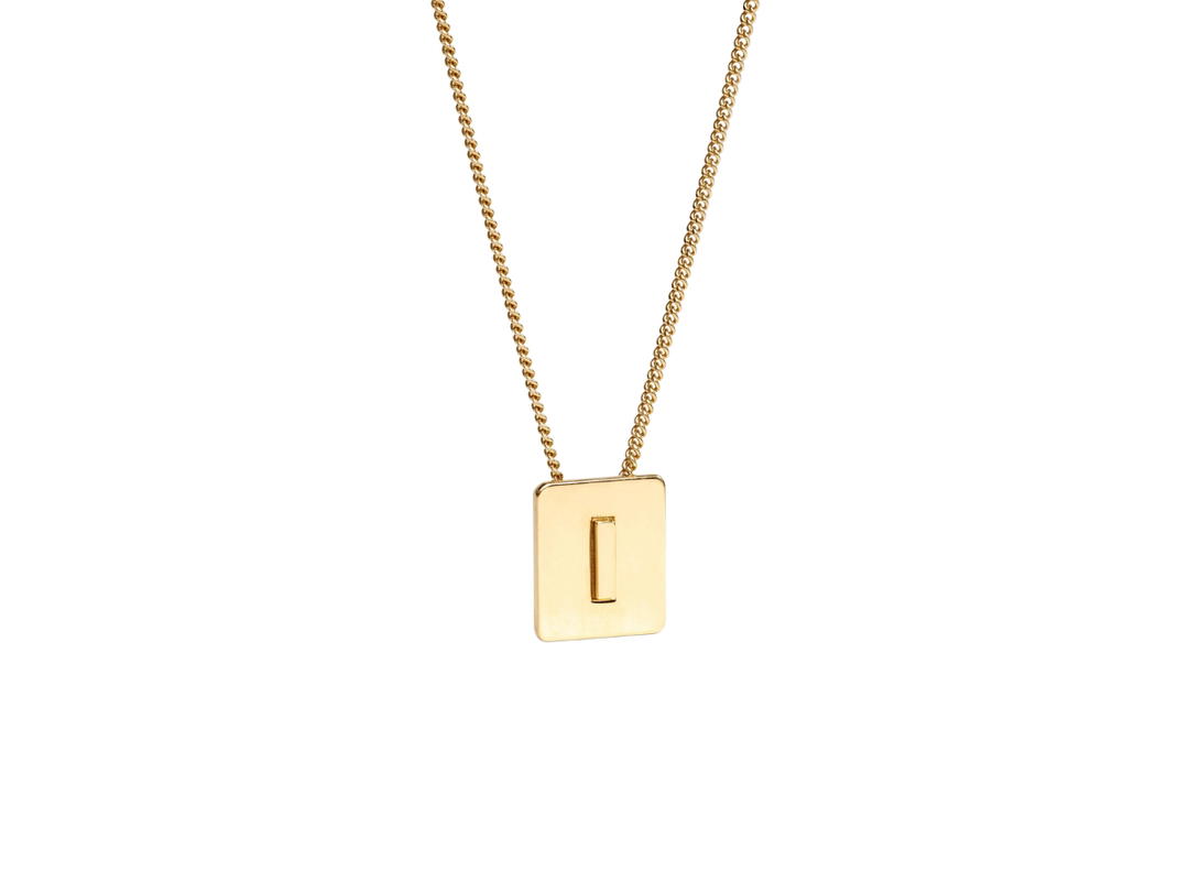 Celine Celine Alphabet Necklace I In Brass With Gold Finish