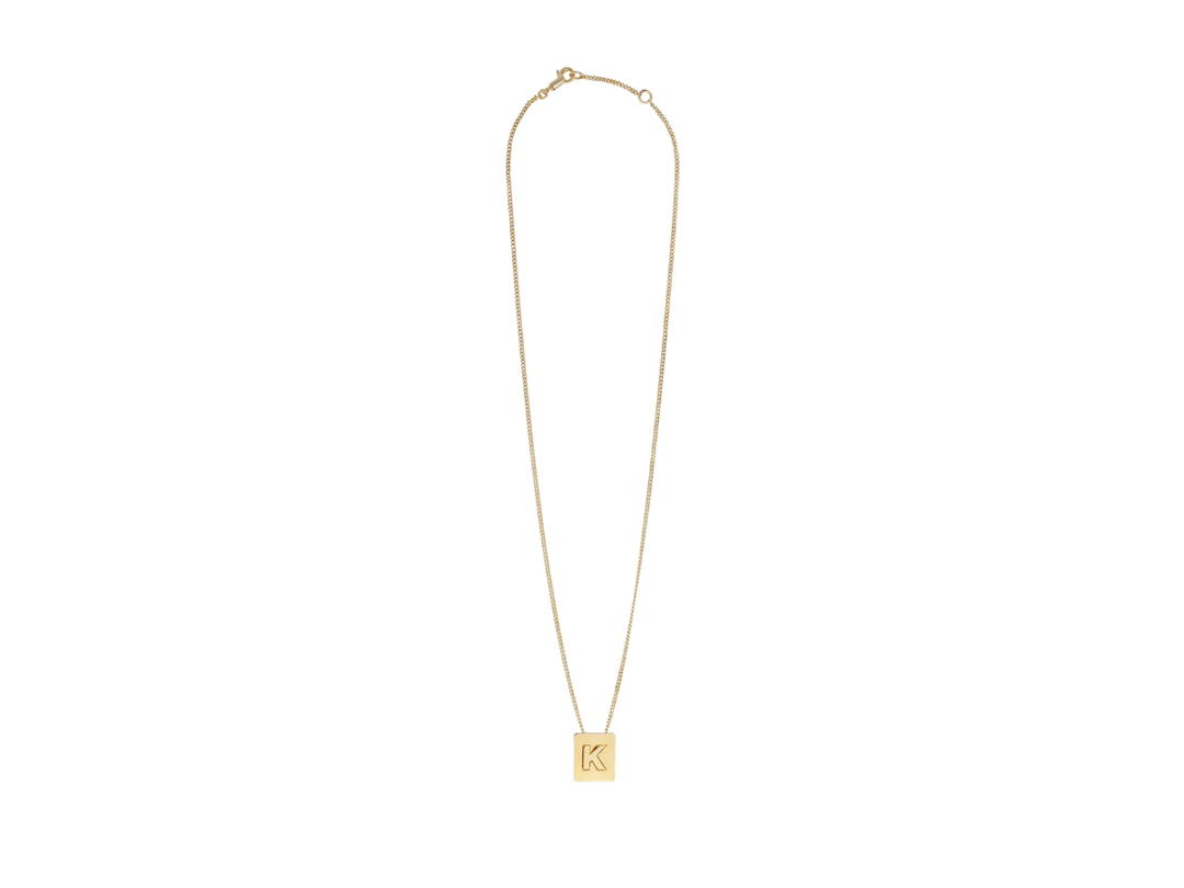 Celine Celine Alphabet Necklace K In Brass With Gold Finish