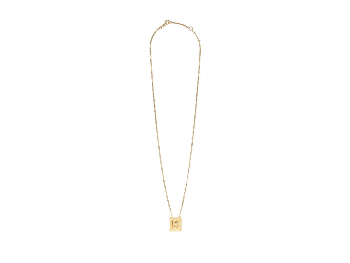 Celine Celine Alphabet Necklace K In Brass With Gold Finish