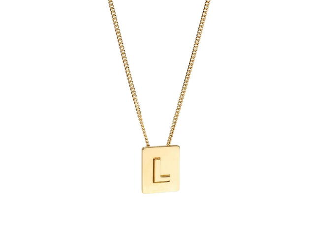 Celine Celine Alphabet Necklace L In Brass With Gold Finish - view 2