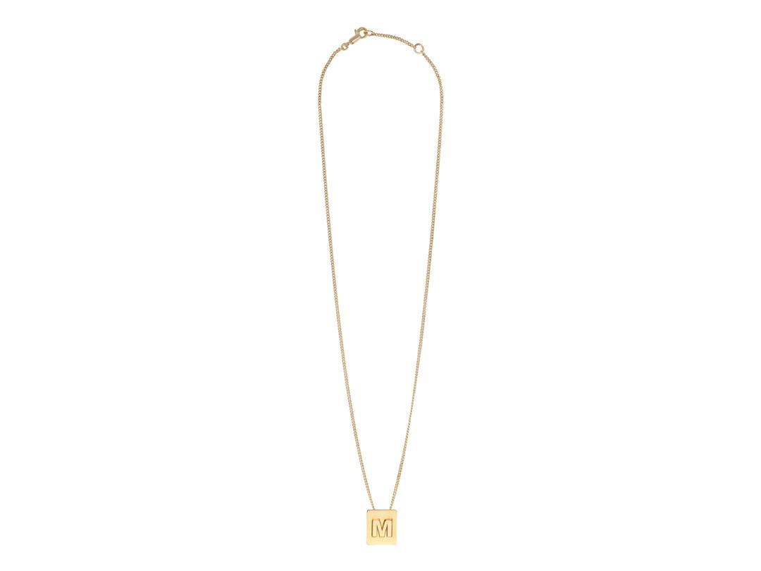Celine Celine Alphabet Necklace M In Brass With Gold Finish