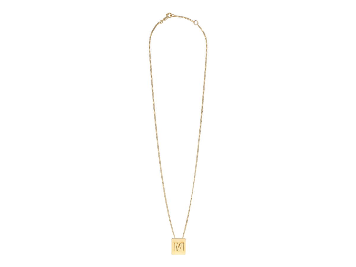 Celine Celine Alphabet Necklace M In Brass With Gold Finish