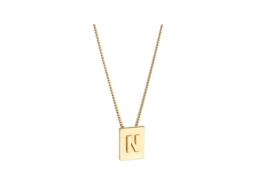 Celine Celine Alphabet Necklace N In Brass With Gold Finish