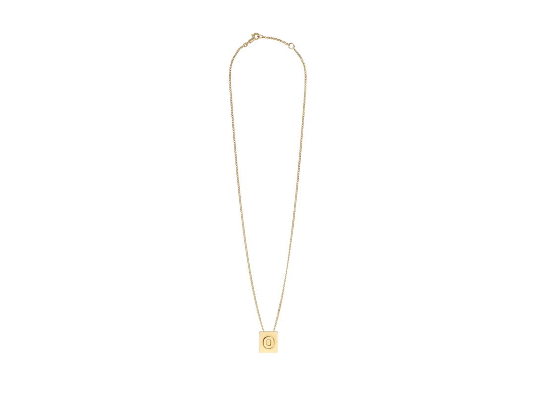 Celine Celine Alphabet Necklace O In Brass With Gold Finish