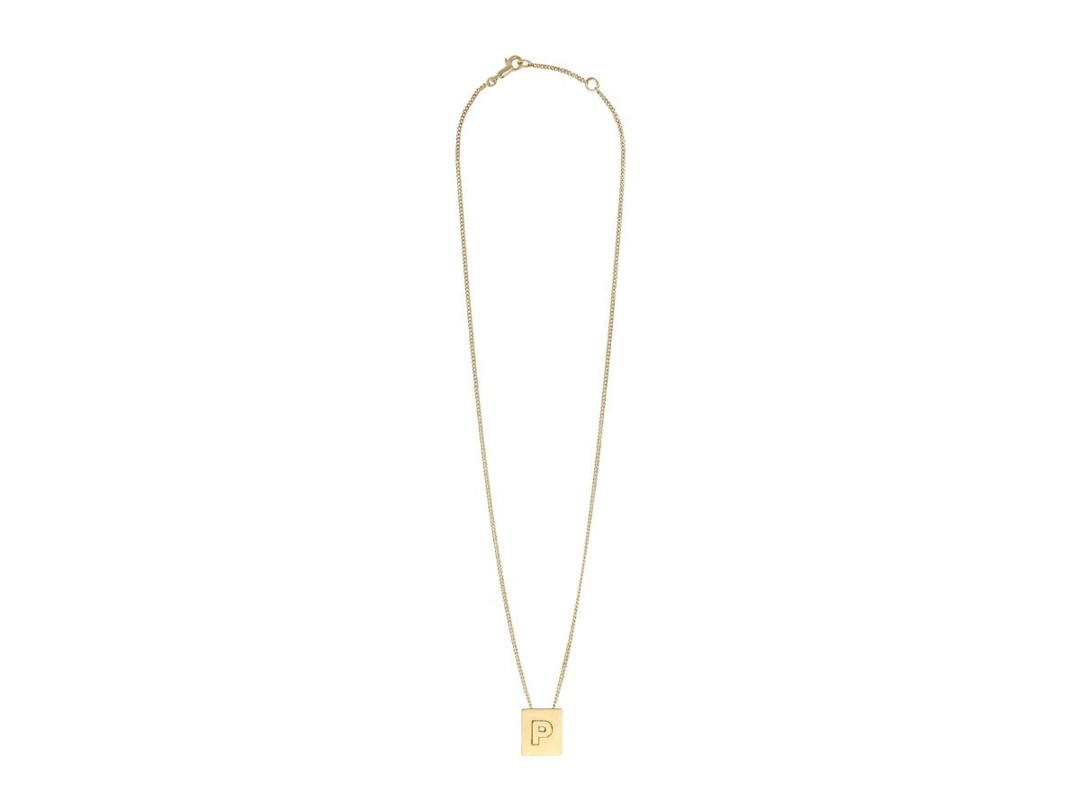 Celine Celine Alphabet Necklace P In Brass With Gold Finish