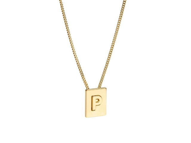 Celine Celine Alphabet Necklace P In Brass With Gold Finish - view 2