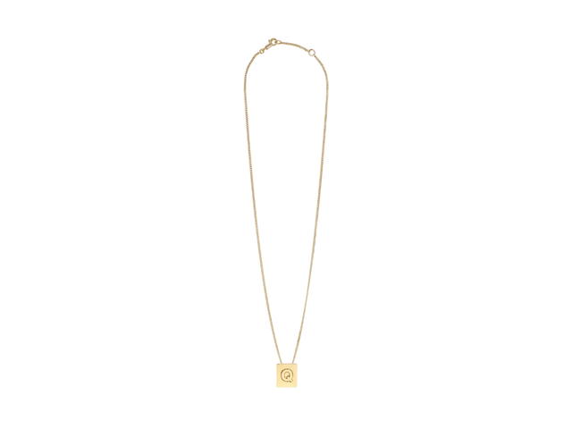 Celine Celine Alphabet Necklace Q In Brass With Gold Finish - view 1