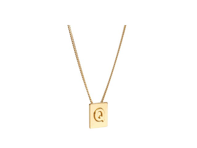 Celine Celine Alphabet Necklace Q In Brass With Gold Finish - view 2