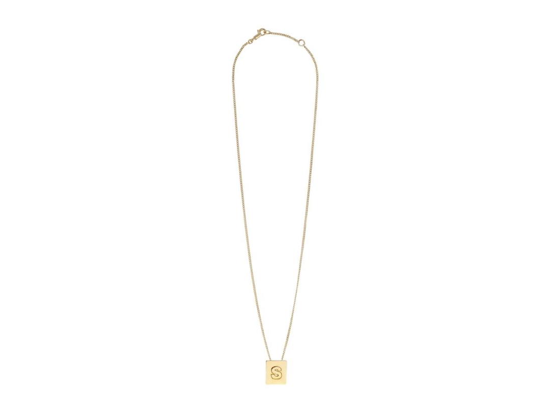 Celine Celine Alphabet Necklace S In Brass With Gold Finish