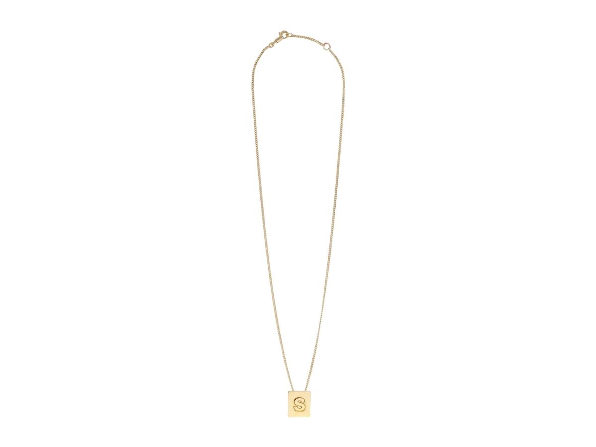 Celine Celine Alphabet Necklace S In Brass With Gold Finish