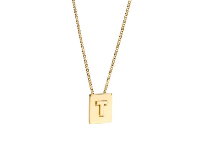Celine Celine Alphabet Necklace T In Brass With Gold Finish - view 2