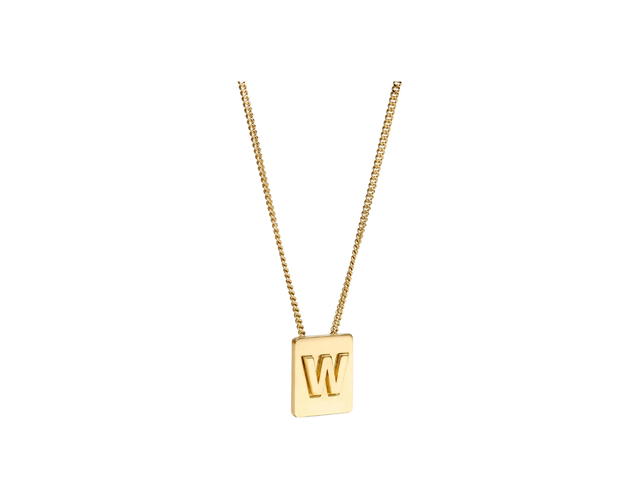 Celine Celine Alphabet Necklace W In Brass With Gold Finish - view 2