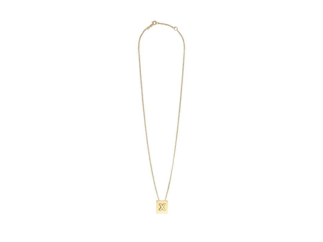 Celine Celine Alphabet Necklace X In Brass With Gold Finish
