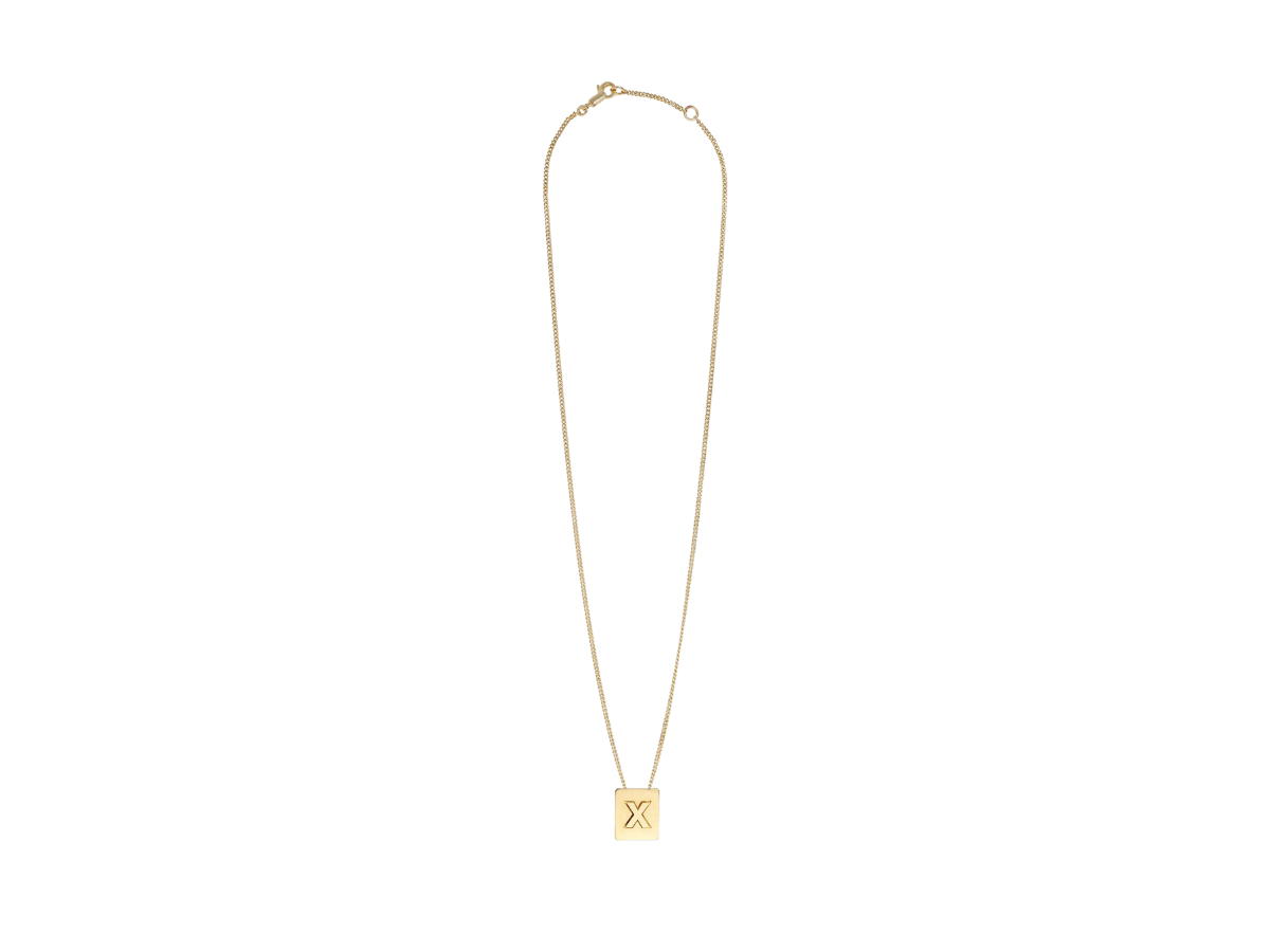 Celine Celine Alphabet Necklace X In Brass With Gold Finish