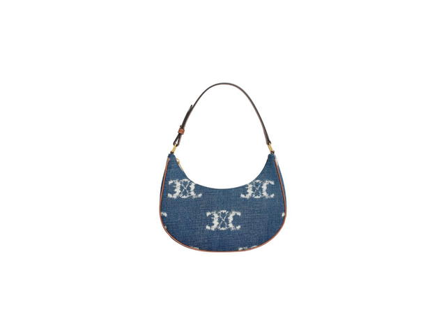 Celine Celine Ava Bag In Denim With Triomphe Navy Tan - view 1