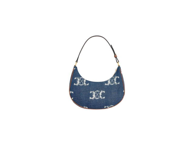 Celine Celine Ava Bag In Denim With Triomphe Navy Tan - view 3