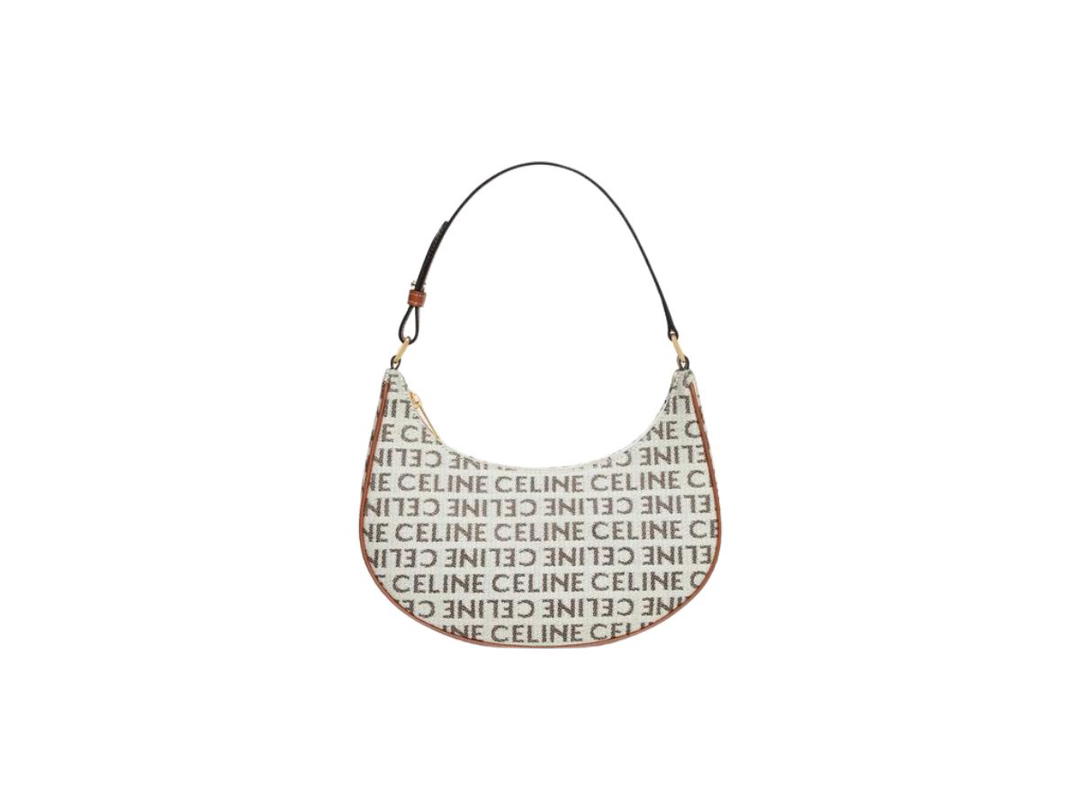 Celine Celine Ava Bag In Textile With Celine All-Over Natural-Tan