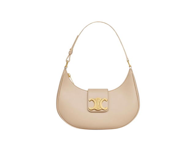Celine Celine Ava Triomphe Bag In Smooth Calfskin With Gold Finishing Nude - view 1