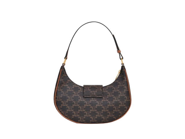 Celine Celine Ava Triomphe Bag In Triomphe Canvas And Calfskin With Gold Finishing Tan - view 2