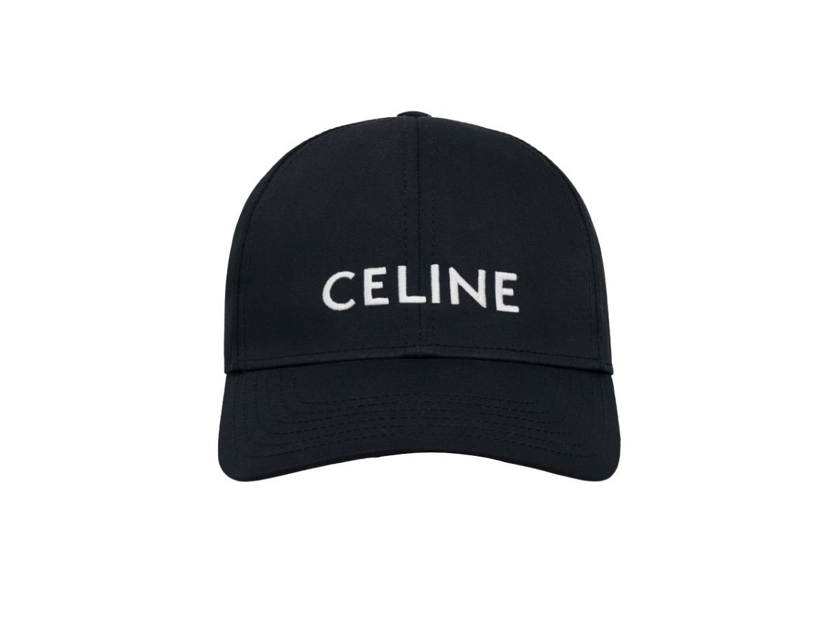 Celine Celine Baseball Cap In Cotton Black
