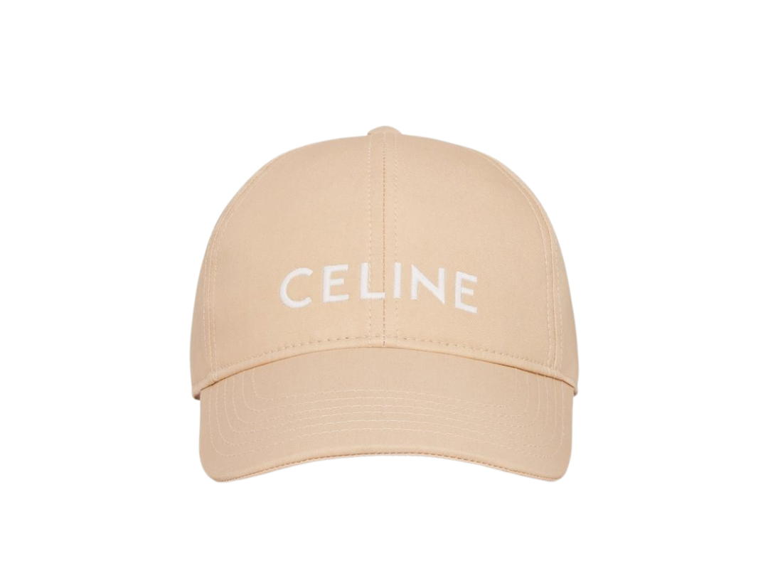 Celine Celine Baseball Cap In Cotton Champagne Fonce