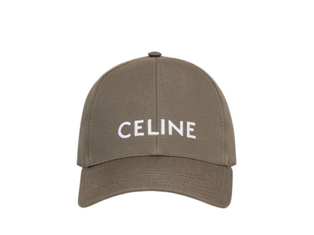 Celine Celine Baseball Cap In Cotton Kaki Militaire - view 1