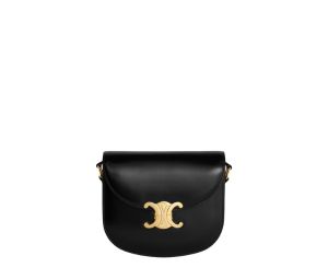 Buy Celine Teen Besace Triomphe In Shiny Calfskin Black at Sasom – Authentic and Ready to Ship