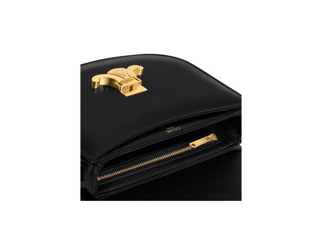Celine Celine Teen Besace Triomphe In Shiny Calfskin Black - view 4