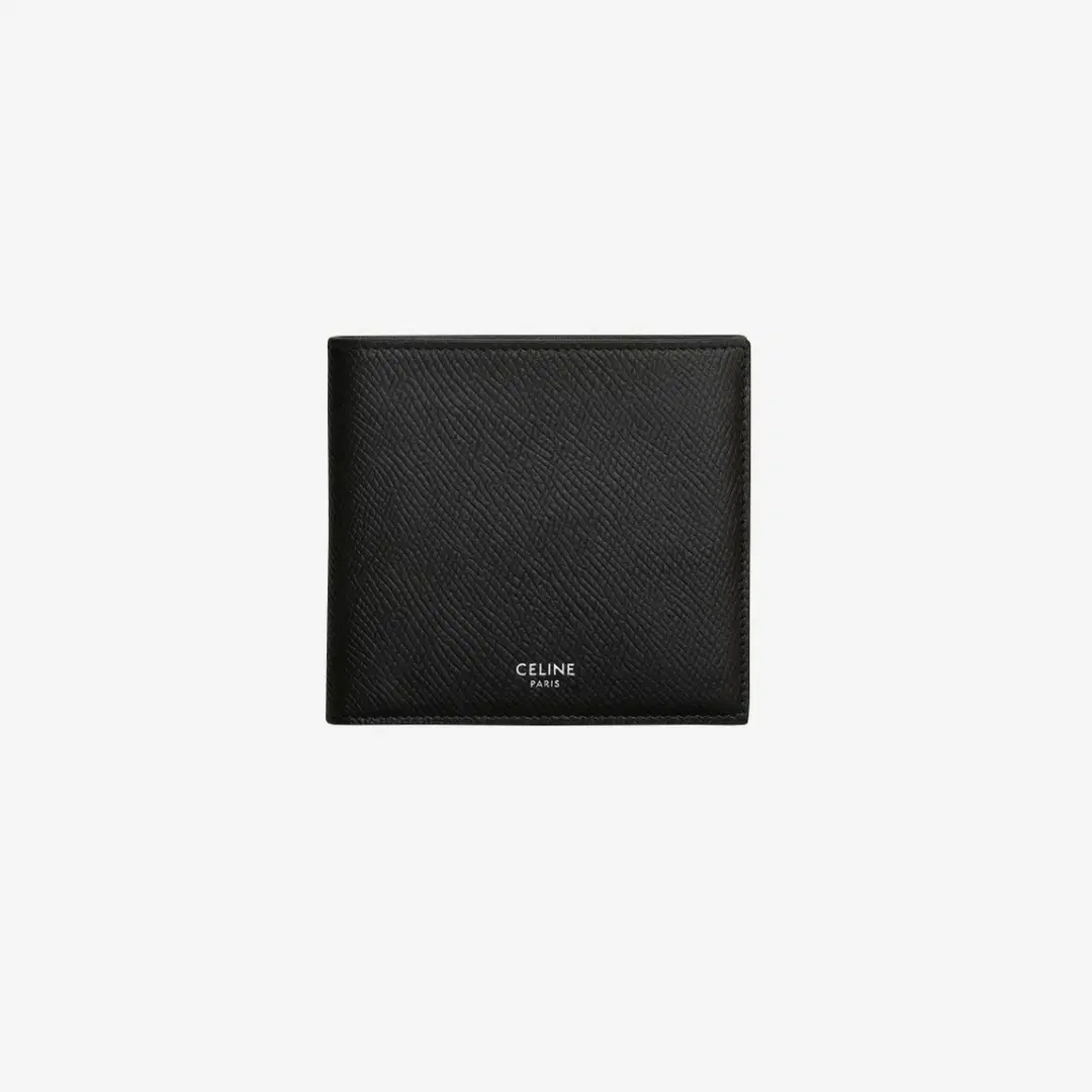 Celine Celine Bi-Fold Wallet in Grained Calfskin Black