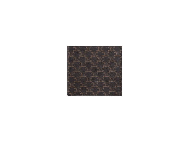 Celine Celine Bi-Fold Wallet In Triomphe Canvas With Eight Credit Card Slots Black - view 1