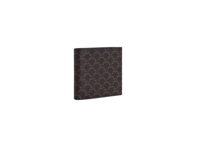 Celine Celine Bi-Fold Wallet In Triomphe Canvas With Eight Credit Card Slots Black - view 2