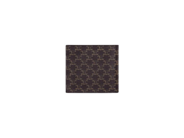 Celine Celine Bi-Fold Wallet In Triomphe Canvas With Eight Credit Card Slots Black - view 3