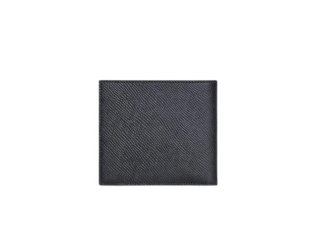 Celine Celine Bi-Fold Wallet With Coin Compartment In Grained Calfskin Black With Silver Finishing Black - view 2