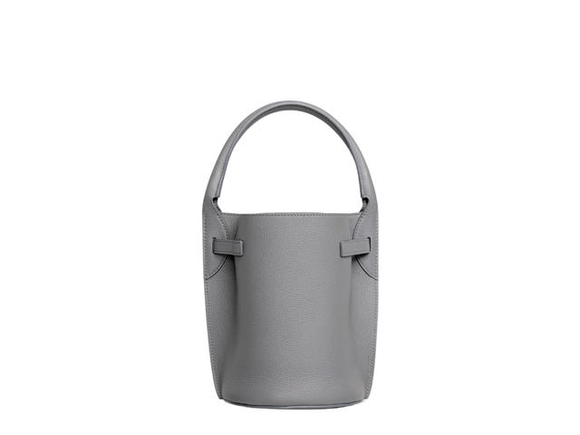 Celine Celine Big Bag Nano Bucket In Supple Grained Calfskin With Silver Metal Hardware Grey - view 2